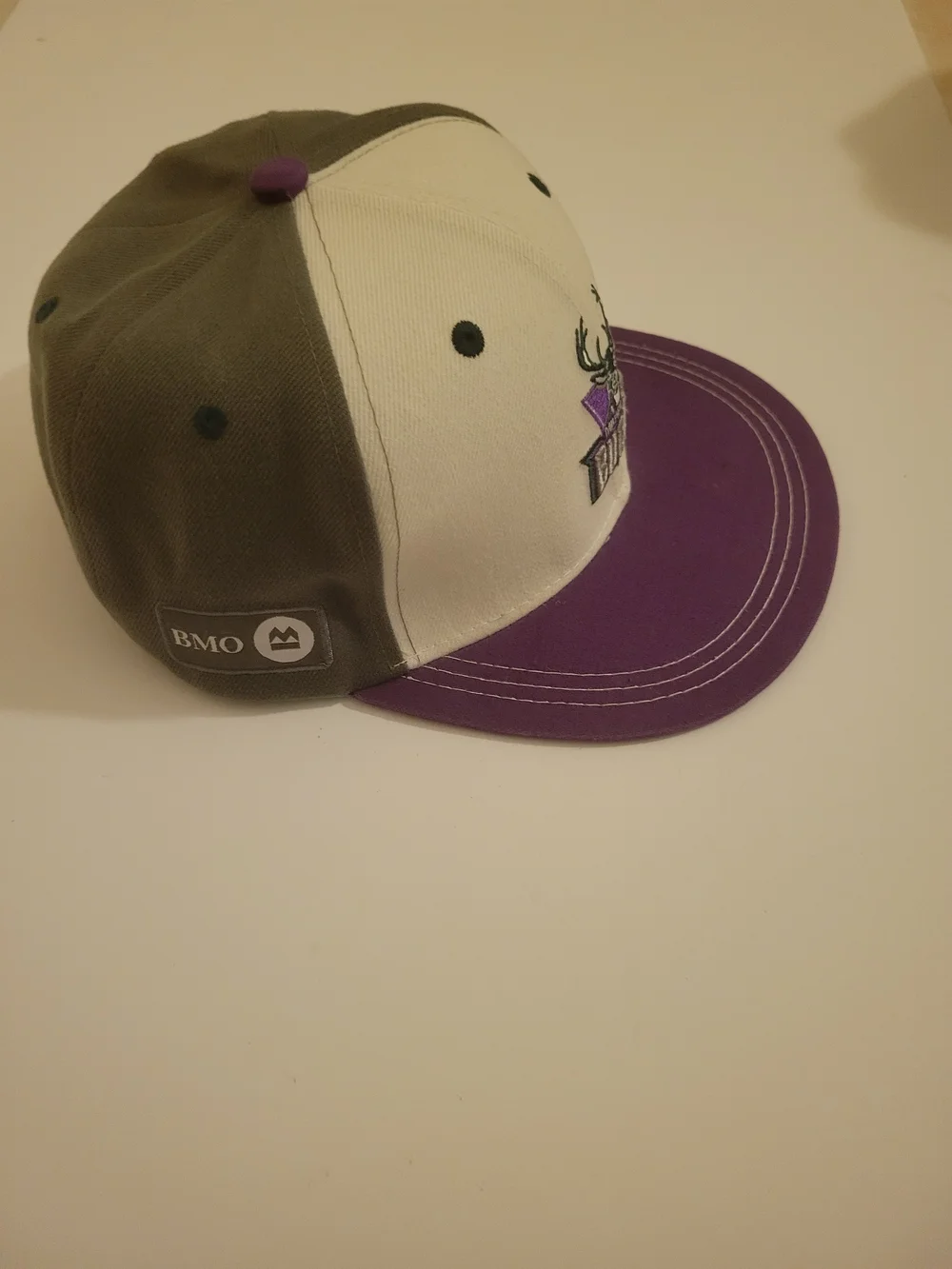 Milwaukee Bucks Purple and White Snapback Hat Adjustable